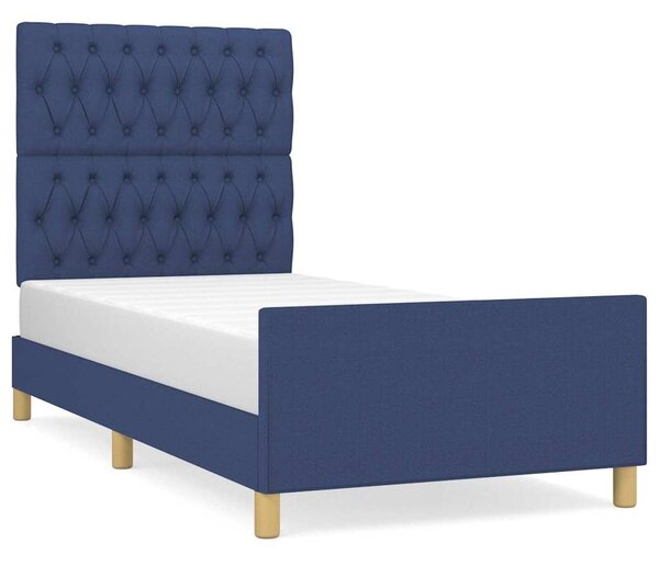 Rám postele bez matrací modrá 90x200 cm textil 3125274