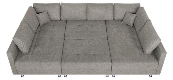 SEDACÍ SOUPRAVA, textil, šedohnědá P & B - Sedací soupravy, Online Only