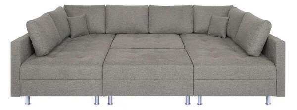 SEDACÍ SOUPRAVA, textil, šedohnědá P & B - Sedací soupravy, Online Only