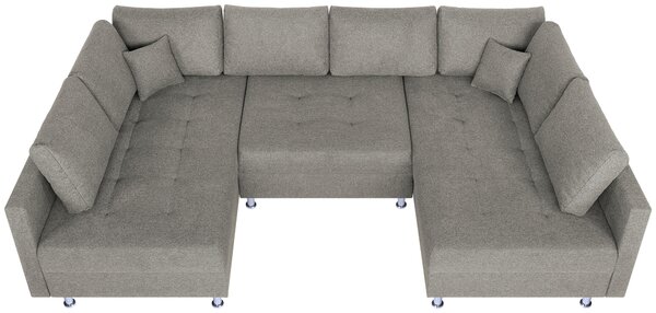 SEDACÍ SOUPRAVA, textil, šedohnědá P & B - Sedací soupravy, Online Only