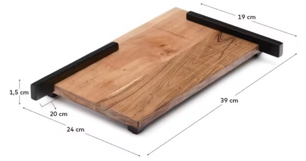 Dřevěné servírovací prkénko Kave Home Vira 39 x 24 cm