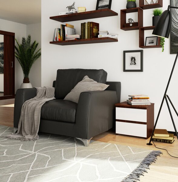 Noční stolek CL2 2SZ CLP wenge / bílý
