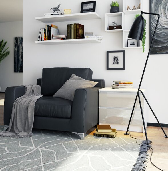 Noční stolek K60 2SZ CLP metalický, lesk