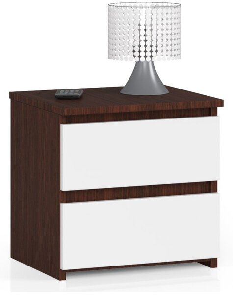 Noční stolek CL2 2SZ CLP wenge / bílý