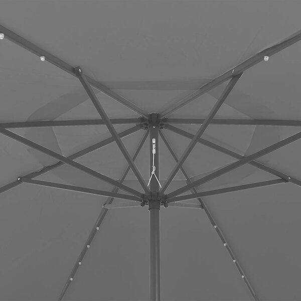 Zahradní slunečník s LED osvětlením 400 cm antracitový 312532