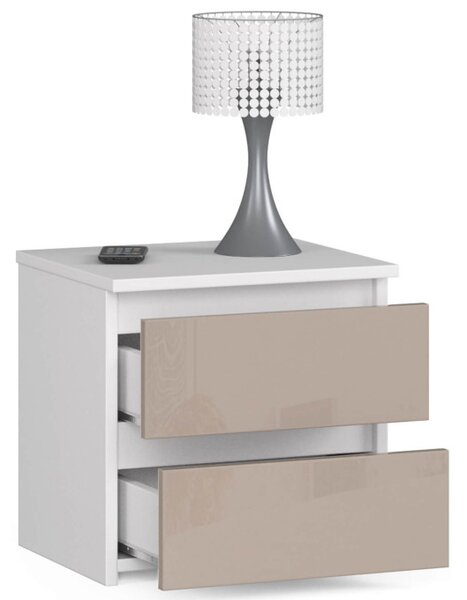 Noční stolek CL2 2SZ CLP cappuccino, lesk