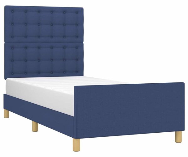 Rám postele bez matrací modrá 90x200 cm textil 3125355
