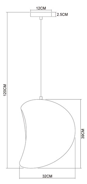 ZÁVĚSNÉ SVÍTIDLO, 38/42 cm Collett's Monde - Online Only svítidla, Online Only
