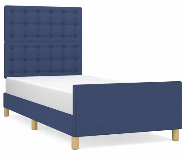 Rám postele bez matrací modrá 90x200 cm textil 3125355