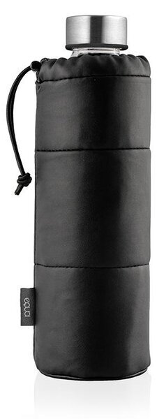 Skleněná lahev s obalem z umělé kůže EQUA Puffy Black 750 ml
