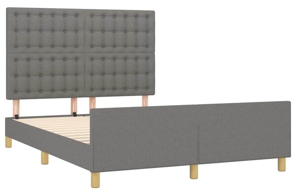Postel bez matrace tmavě šedá 140 x 200 cm textil 3125382