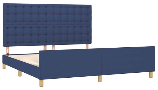 Rám postele s čelem modrý 180x200 cm textil 3125403