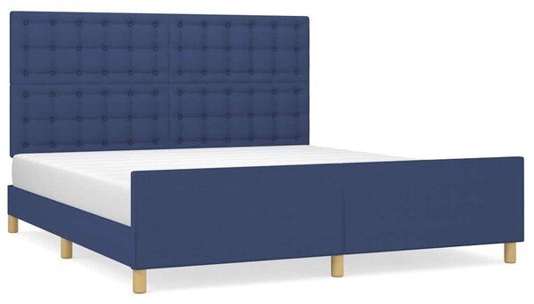 Rám postele s čelem modrý 180x200 cm textil 3125403