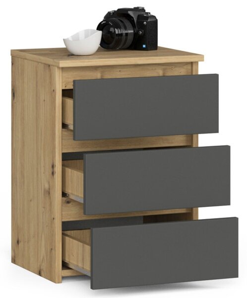 Noční stolek CL3/40 dub artisan / šedý
