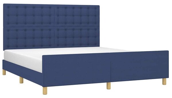 Rám postele s čelem modrý 180x200 cm textil 3125403