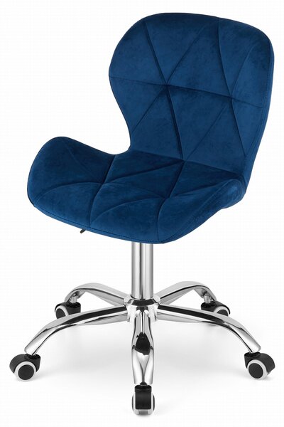 Modré kancelářské křeslo AVOLA VELVET