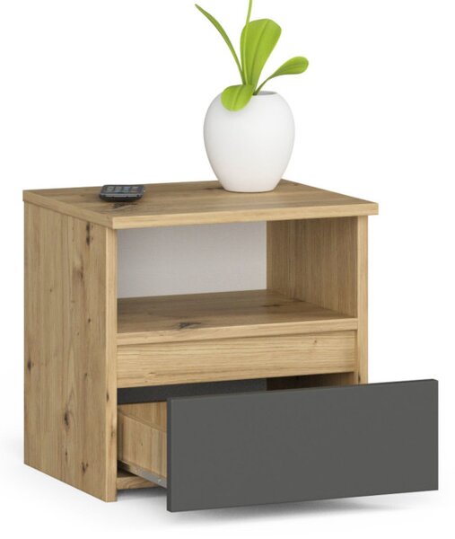 Noční stolek CL1 dub artisan / šedý