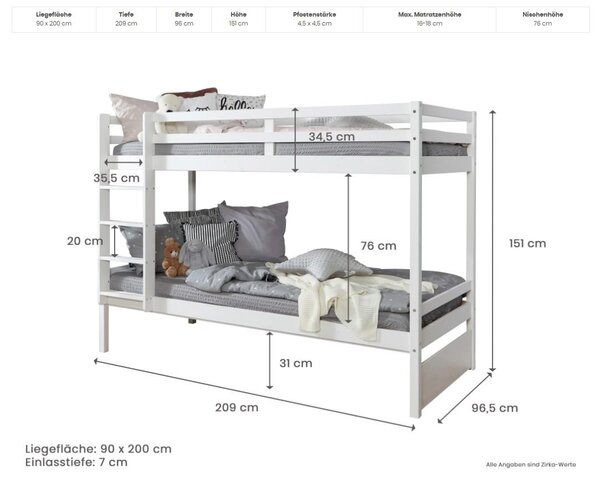 PALANDA, 90/200 cm, MID.YOU - Online Only dětské postele, Online Only