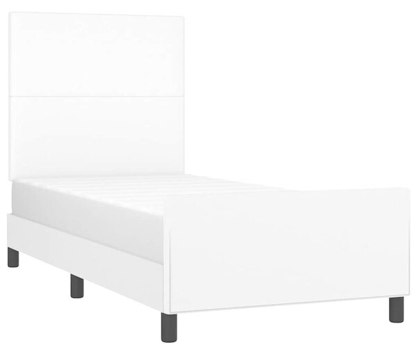 Rám postele s čelem bílý 80 x 200 cm umělá kůže 3125416