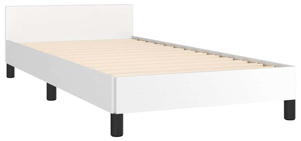 Rám postele s čelem bílý 80 x 200 cm umělá kůže 3125416