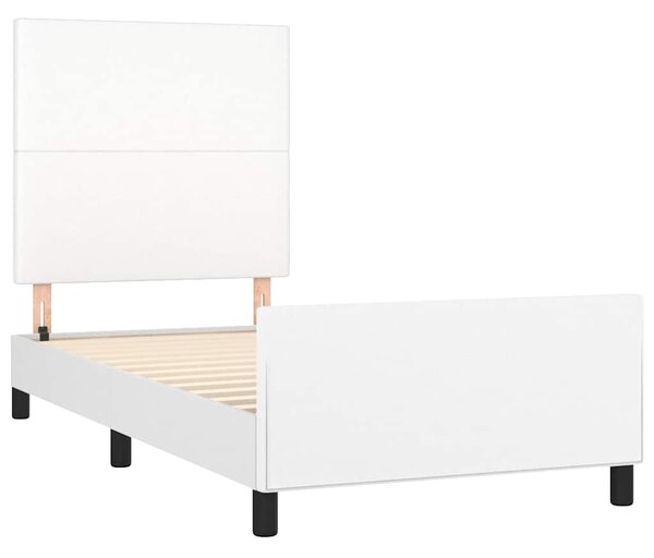 Rám postele s čelem bílý 80 x 200 cm umělá kůže 3125416