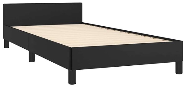 Rám postele s čelem černý 90x190 cm umělá kůže 3125482