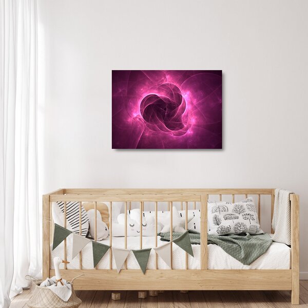 Skleněný obraz moderní růžové abstrakce (70x50 cm)