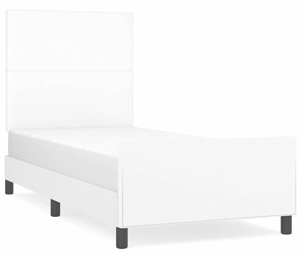 Rám postele s čelem bílý 80 x 200 cm umělá kůže 3125416