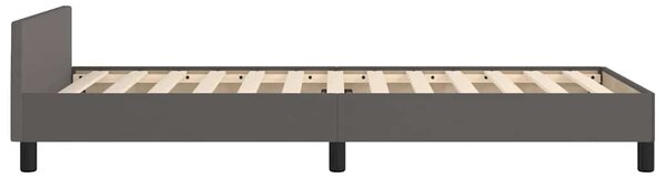 Rám postele s čelem šedý 80 x 200 cm umělá kůže 3125419