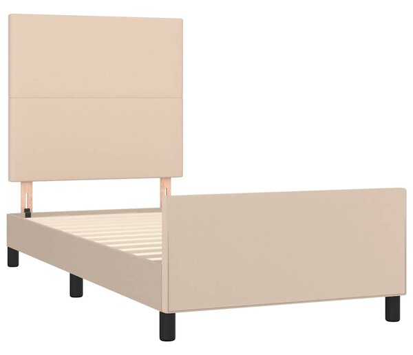Rám postele s čelem cappuccino 90x200 cm umělá kůže 3125432