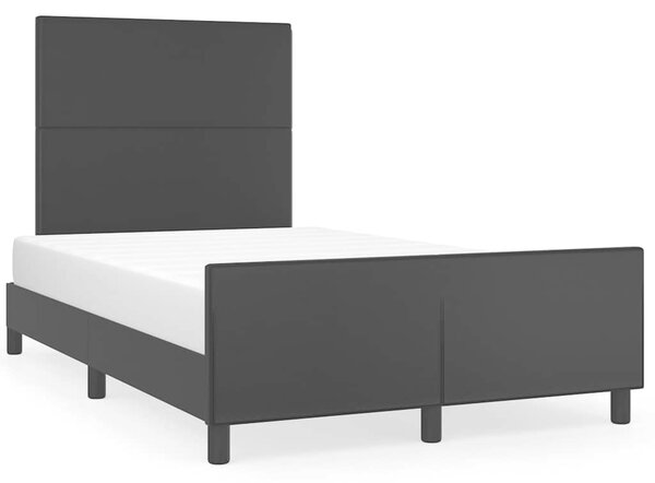 Rám postele s čelem černý 120 x 200 cm umělá kůže 3125439