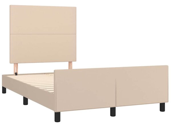Rám postele s čelem cappuccino 120x200 cm umělá kůže 3125444