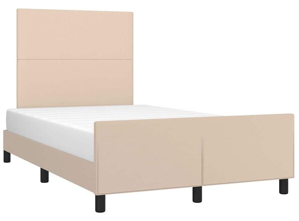 Rám postele s čelem cappuccino 120x200 cm umělá kůže 3125444