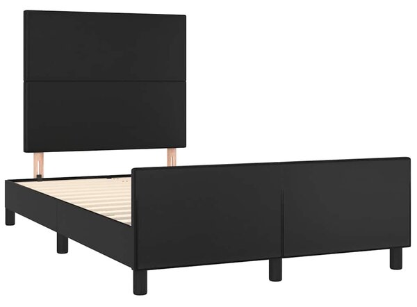 Rám postele s čelem černý 120 x 200 cm umělá kůže 3125439