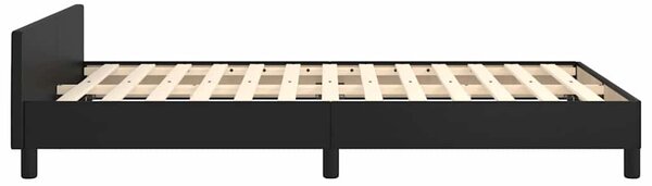 Rám postele s čelem černý 120 x 200 cm umělá kůže 3125439