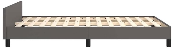 Rám postele s čelem šedý 120x200 cm umělá kůže 3125443