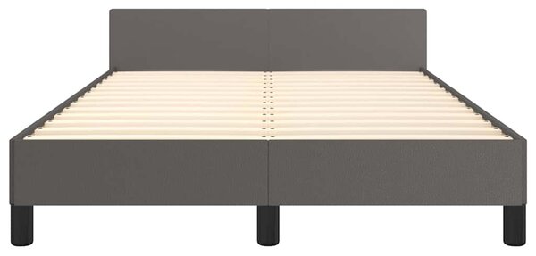 Rám postele s čelem šedý 120x200 cm umělá kůže 3125443