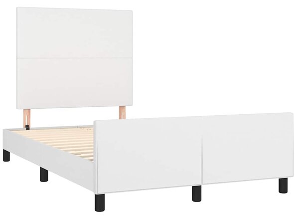 Rám postele s čelem bílý 120x200 cm umělá kůže 3125440