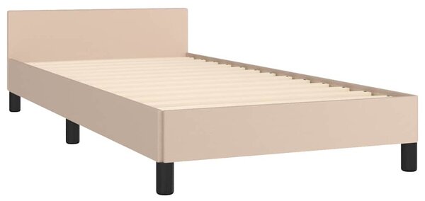 Rám postele s čelem cappuccino 90x200 cm umělá kůže 3125432