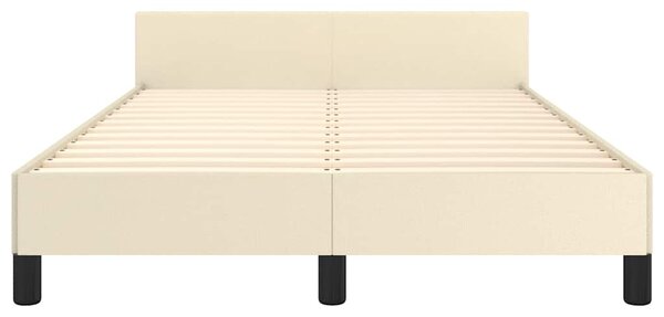 Rám postele s čelem krémový 120x200 cm umělá kůže 3125441