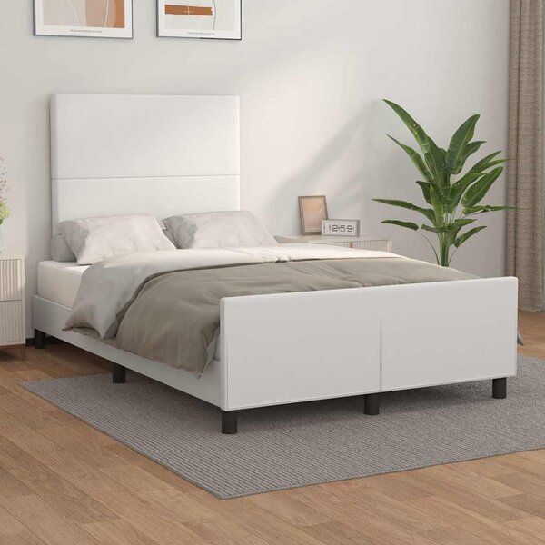 Rám postele s čelem bílý 120x200 cm umělá kůže 3125440