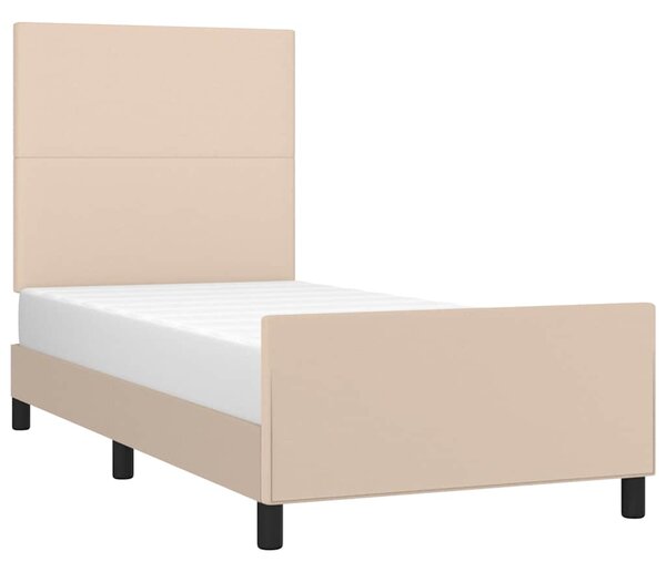 Rám postele s čelem cappuccino 90x200 cm umělá kůže 3125432