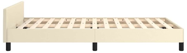 Rám postele s čelem krémový 120x200 cm umělá kůže 3125441