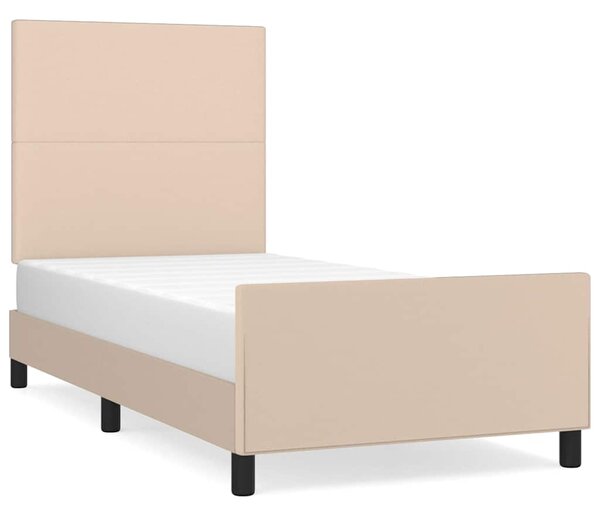 Rám postele s čelem cappuccino 90x200 cm umělá kůže 3125432