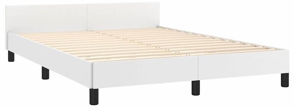 Rám postele s čelem bílý 140x190 cm umělá kůže 3125568