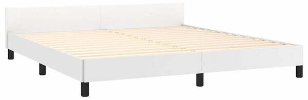 Rám postele s čelem bílý 160x200 cm umělá kůže 3125580