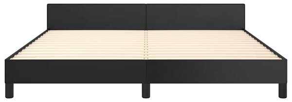 Rám postele s čelem černý 160x200 cm umělá kůže 3125457