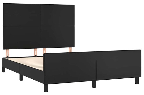 Rám postele s čelem černý 140x190 cm umělá kůže 3125445