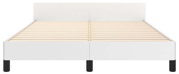 Rám postele s čelem bílý 140x190 cm umělá kůže 3125568