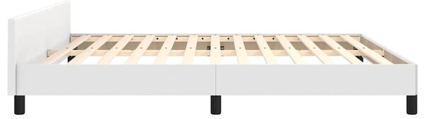 Rám postele s čelem bílý 160x200 cm umělá kůže 3125580